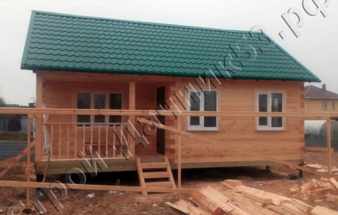 1 Брусовой дом ОД-6, 6×8, 48 м², Ленинградская область, Тосненский район, Посёлок Ульяновка (3)